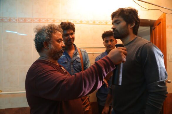 Actor Vetri on Iravu Shooting Spot